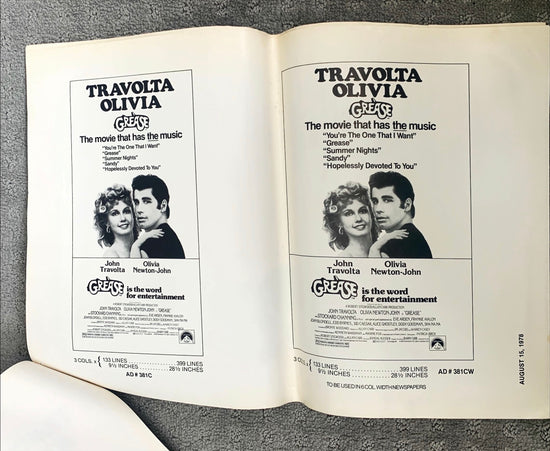 Grease,  Pressbook