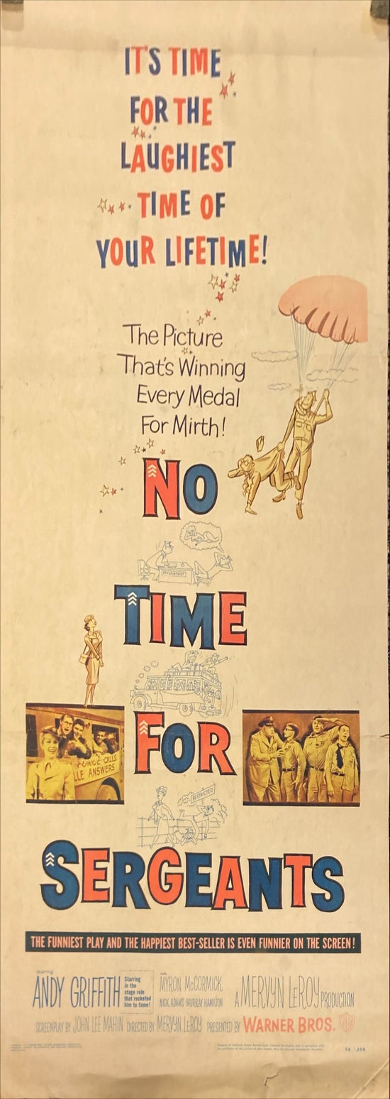 No Time for Sergeants (1958) Insert Movie Poster, Andy Griffith