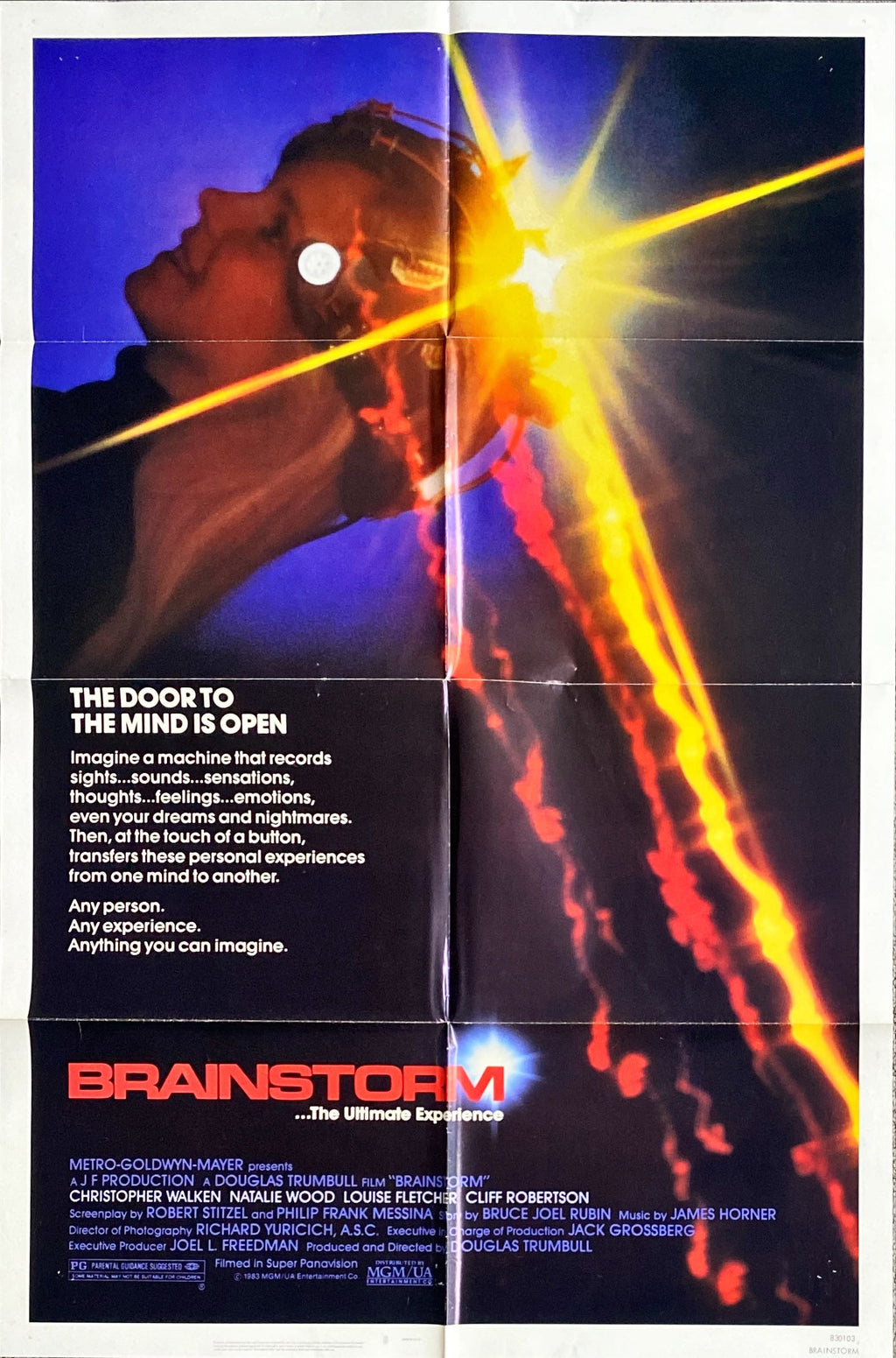 Brainstorm,  1sh 1983 Christopher Walken, Natalie Wood's last film!