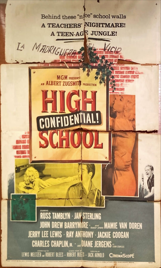 High School Confidential!,  1sh 1958- Mamie Van Doren FIXER UPPER