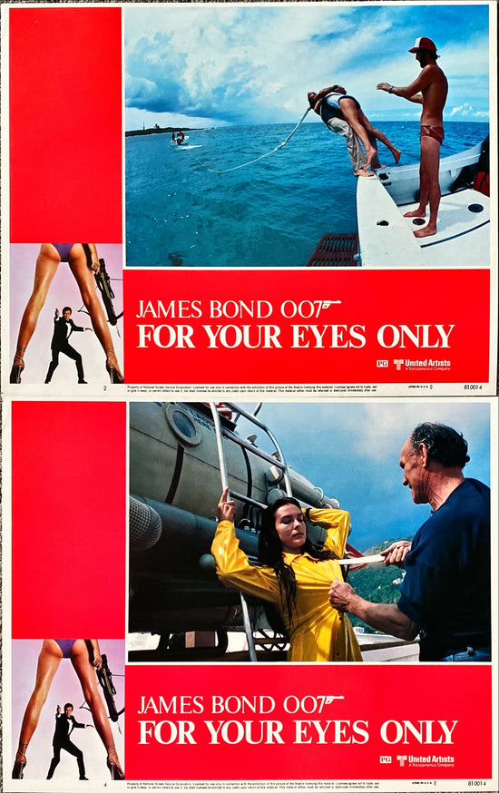 For Your Eyes Only (1981) 3x Lobby Cards - James Bond