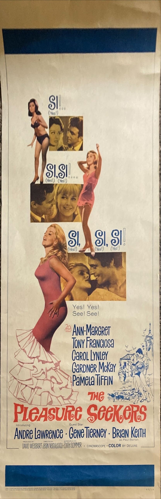 The Pleasure Seekers (1965) Insert Movie Poster, Ann Margret