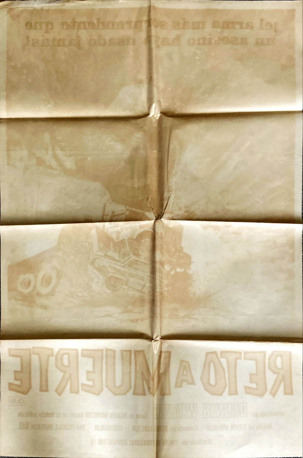 Duel (1972) One Sheet Movie Poster - ARG, Spielberg