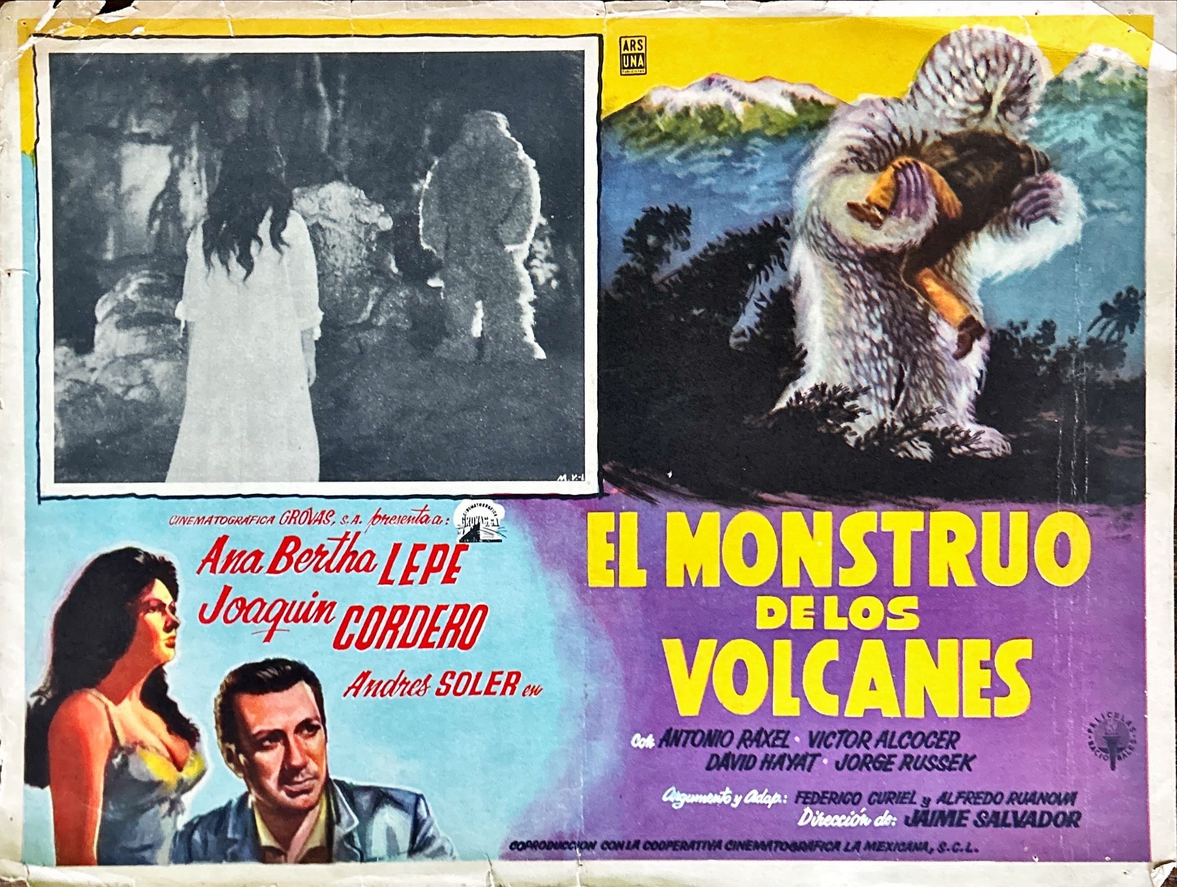 El Monstruo de los Volcanes (1963) 5x Lobby Cards - MX