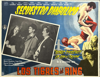 Secuestro Diabolico, Vintage Mexican Wrestling Lobby Cards, Los Tigres del Ring