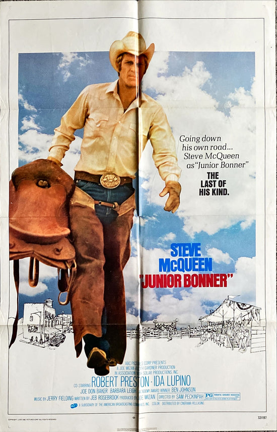 Junior Bonner (1972) One Sheet Movie Poster - Steve McQueen