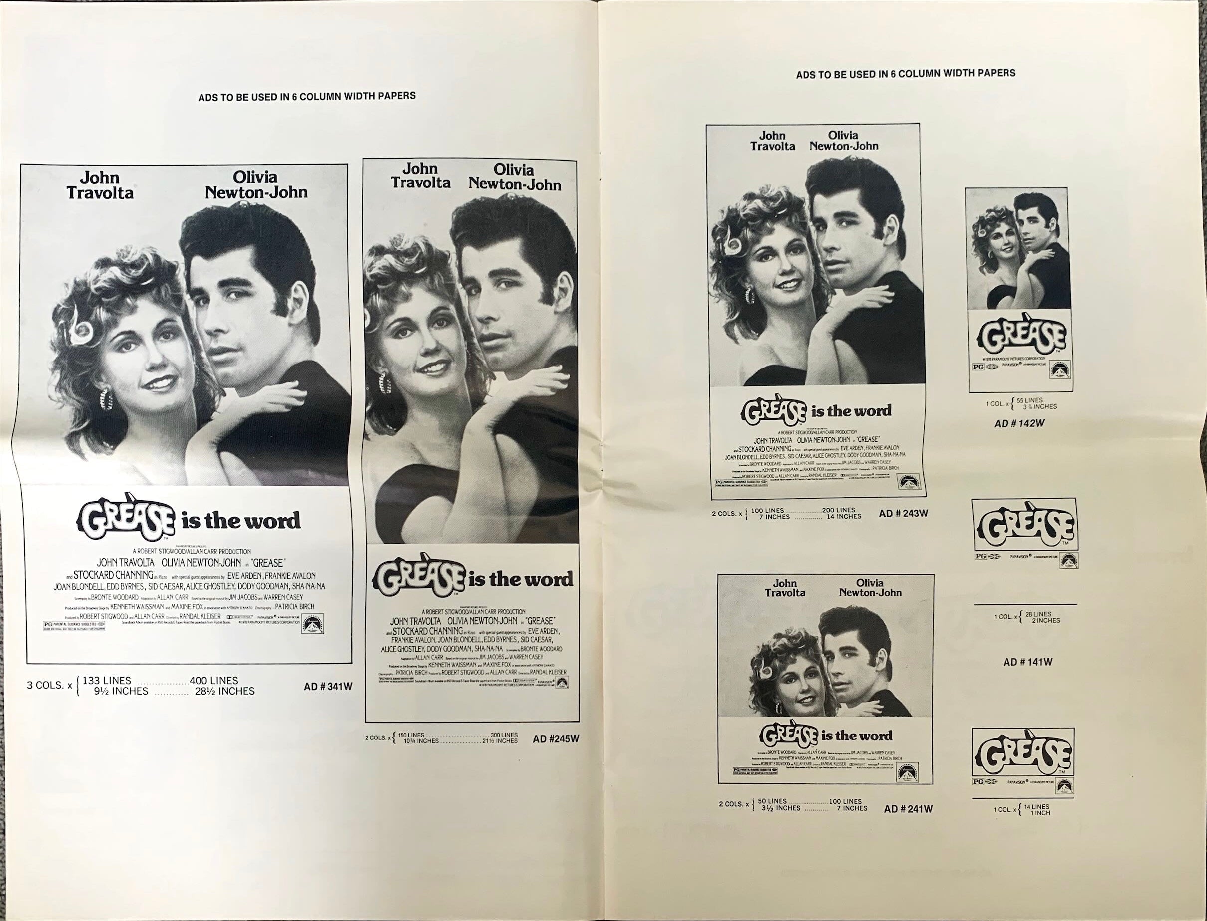Grease (1987), Pressbook, John Travolta
