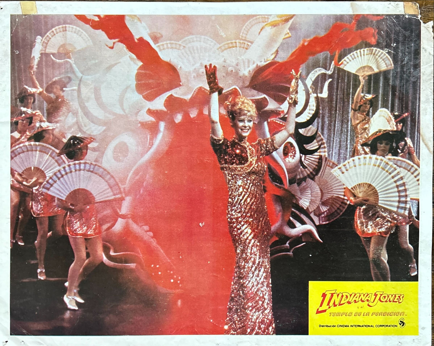 Indiana Jones and the Temple of Doom  2 Mexican color 11x14 stills 1984 Lucas, Spielberg, Ford & Capshaw