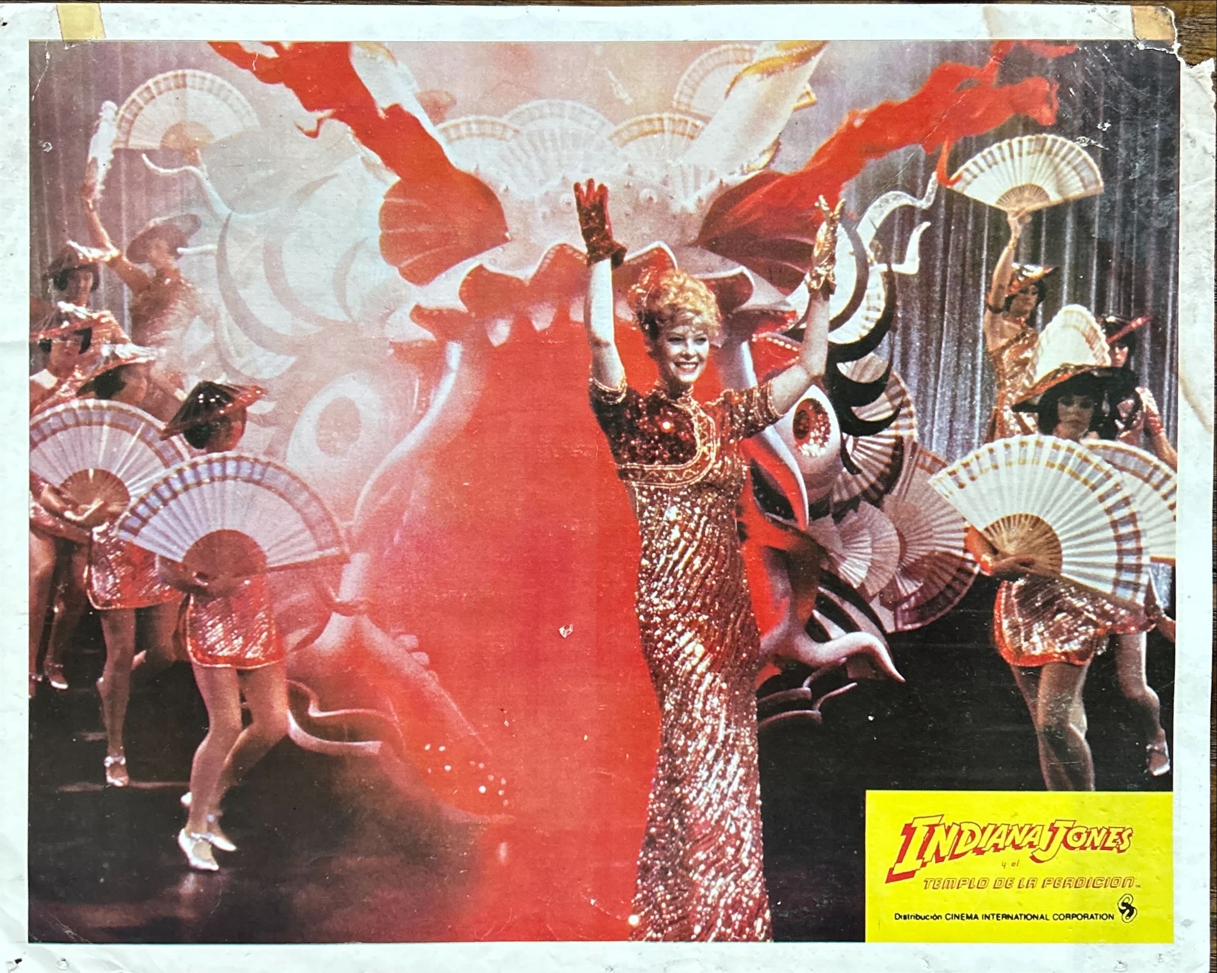 Indiana Jones and the Temple of Doom  2 Mexican color 11x14 stills 1984 Lucas, Spielberg, Ford & Capshaw