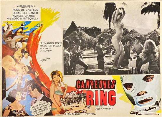 Campeones del Ring (1972) 4x Lobby Cards - MX