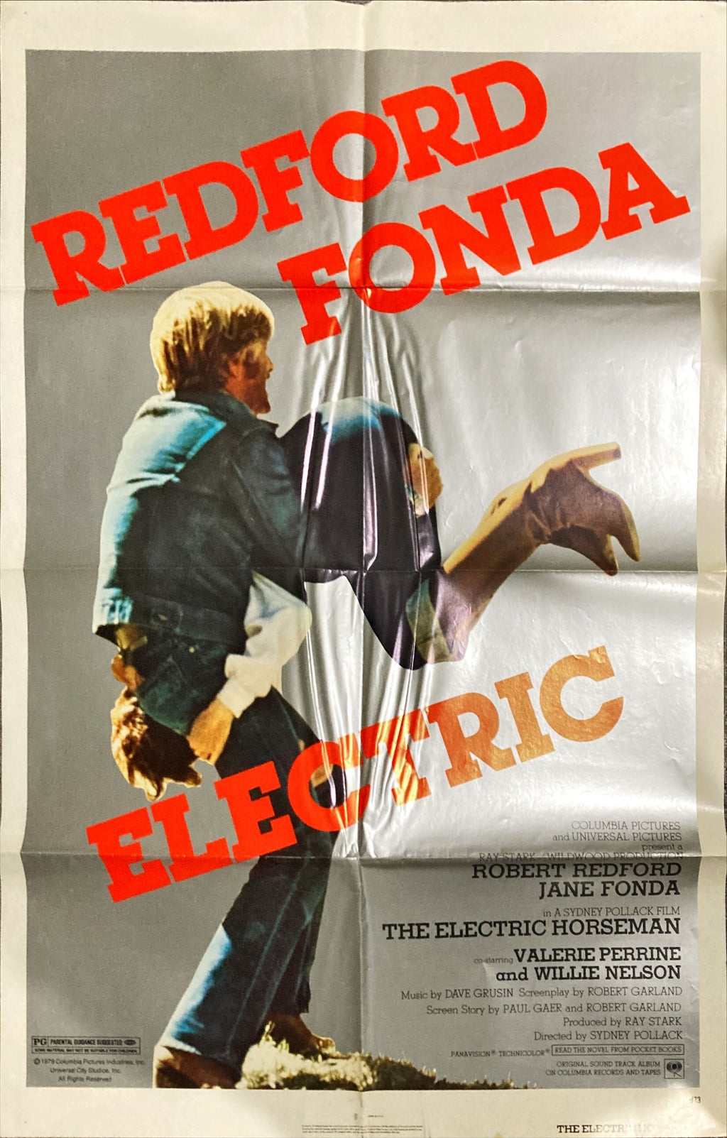 The Electric Horseman,  teaser 1sh 1979  Robert Redford & Jane Fonda