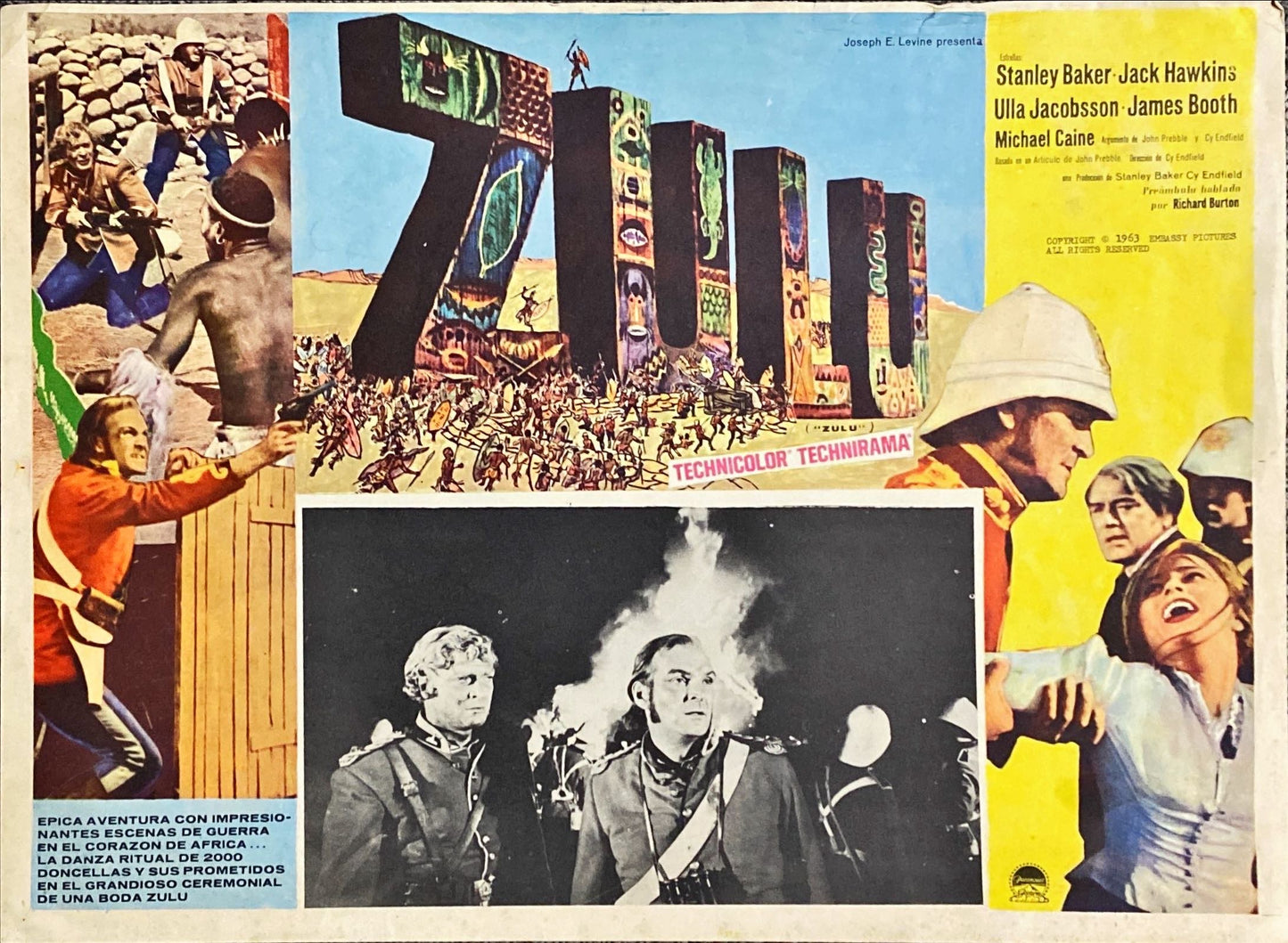 Zulu, Mexican LC 1965 Stanley Baker & Michael Caine classic