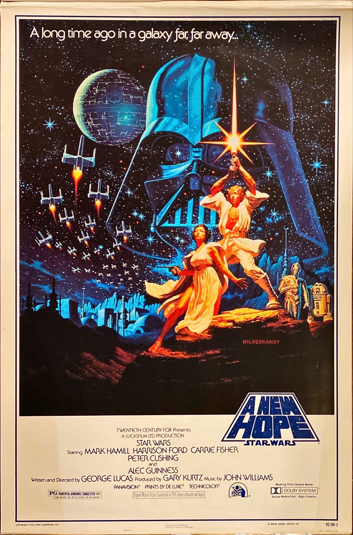 #SW-12 STAR WARS style A Kilian 1sh R1993 George Lucas sci-fi epic, Greg & Tim Hildebrandt