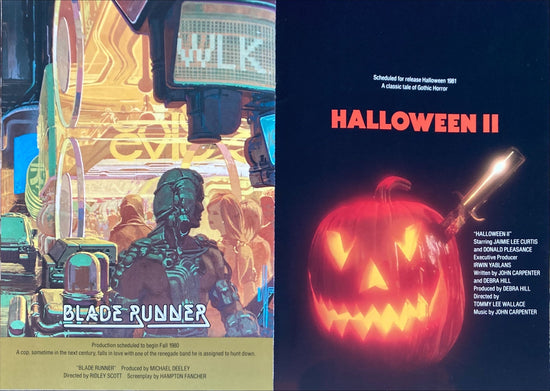 Filmway Pictures (1980-81) Original Campaign Book - Blade Runner, Halloween II