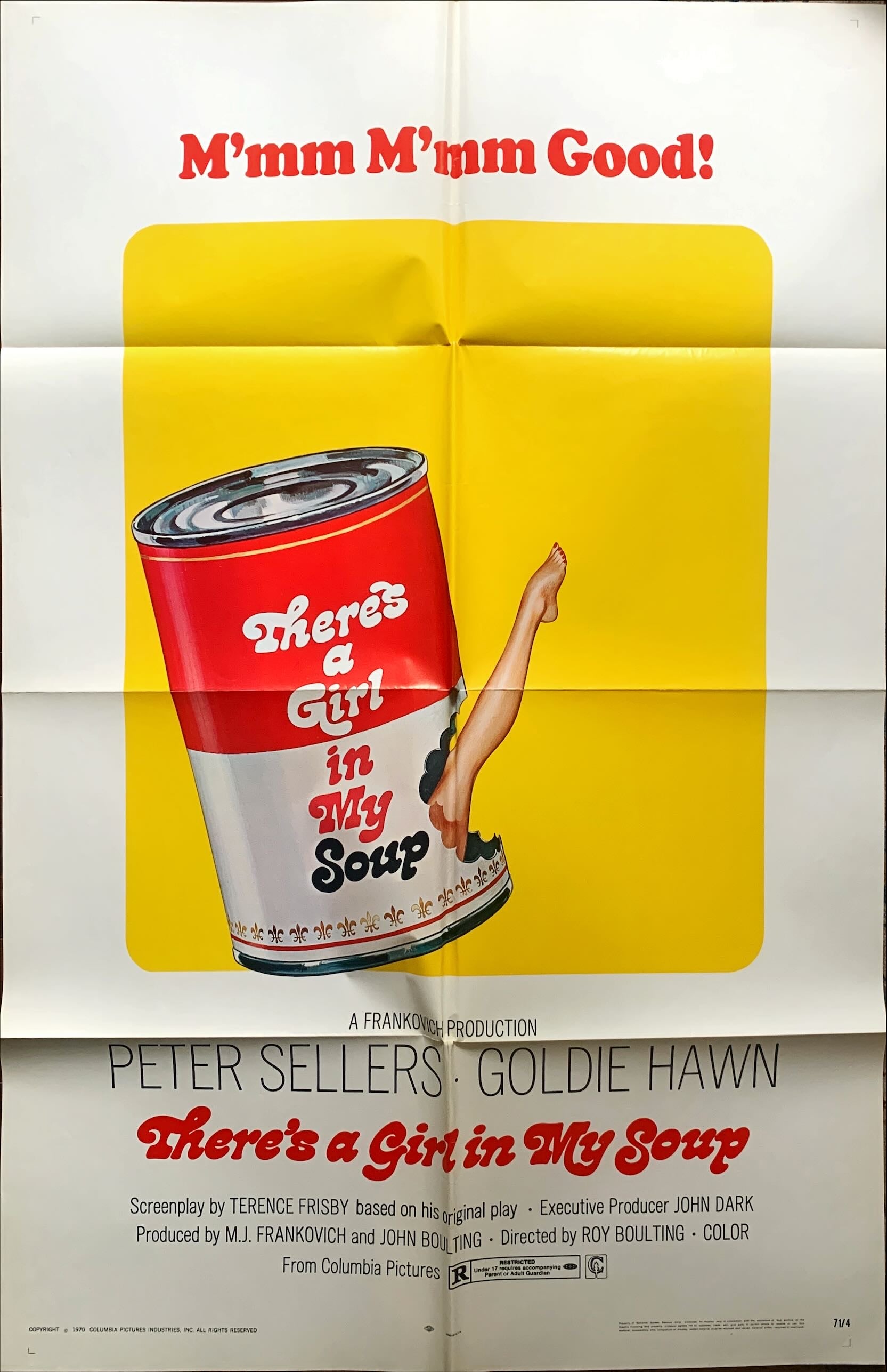 Theres a girl in my soup (1971) One Sheet Movie Poster - Peter Sellers, Goldie Hawn