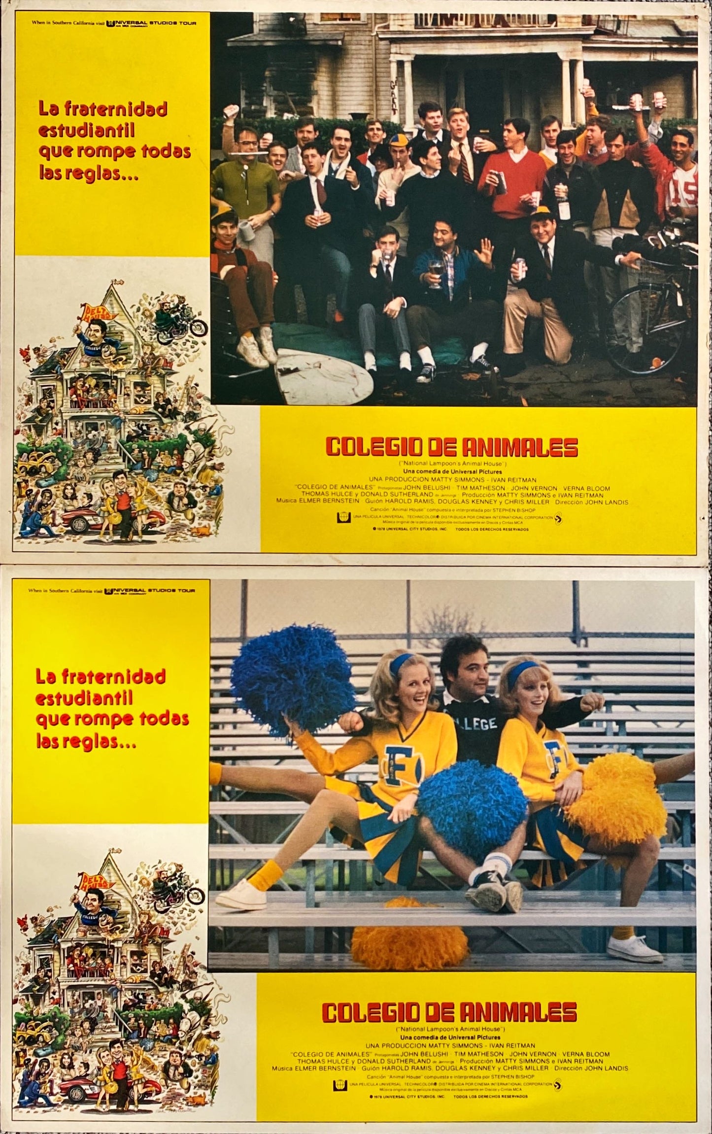 #1132 ANIMAL HOUSE 2 Spanish/U.S. LCs '78 John Belushi - PosterCollectors.xyz