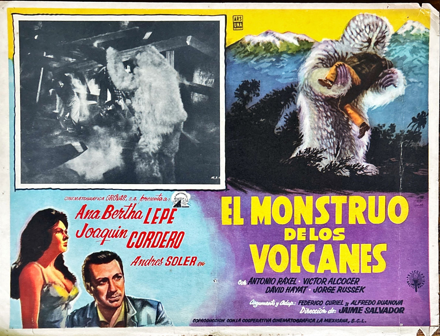 El Monstruo de los Volcanes (1963) 5x Lobby Cards - MX