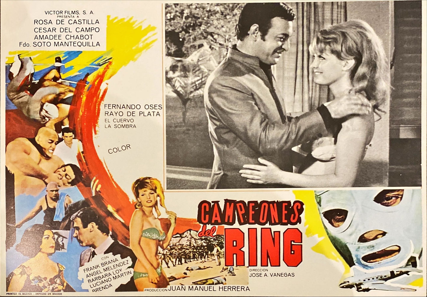 Campeones del Ring (1972) 4x Lobby Cards - MX