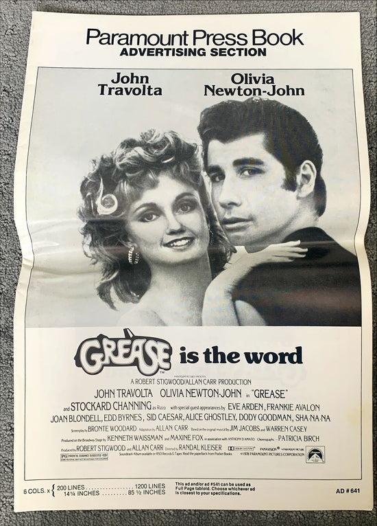 Grease (1987), Pressbook, John Travolta