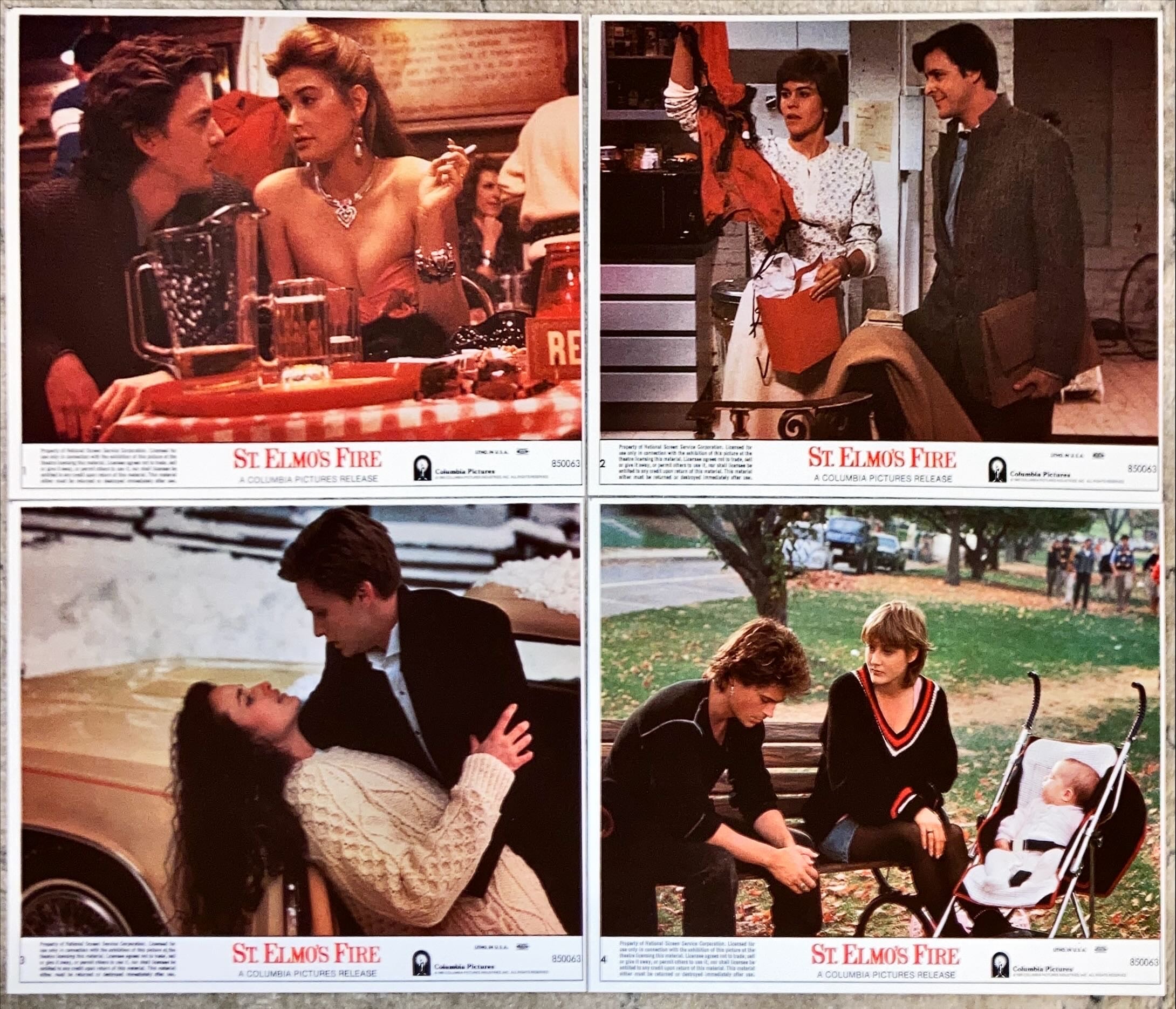 St. Elmos Fire (1985) 7x Lobby Cards