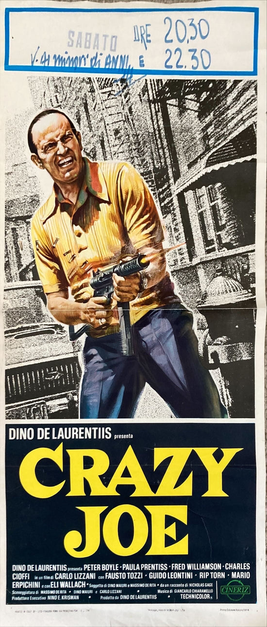 Crazy Joe (1974) Original Locandina Movie Poster - ITA