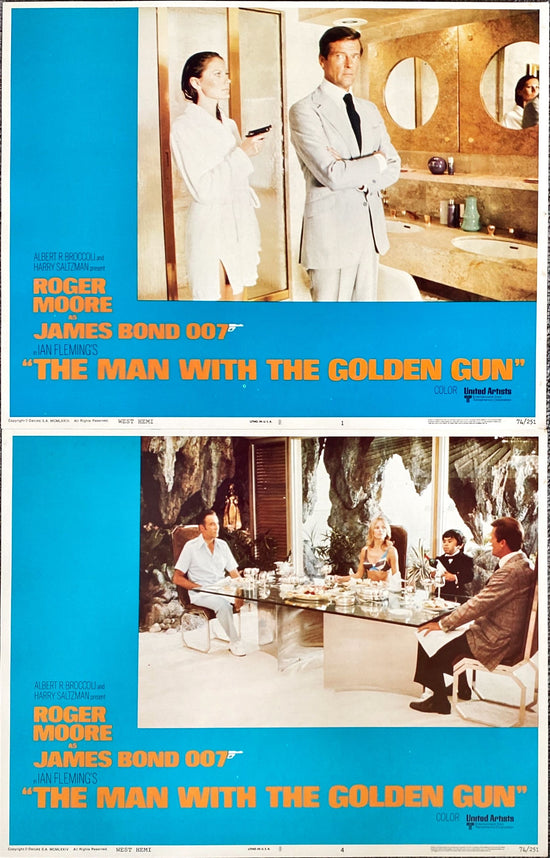 Man With the Golden Gun (1974) 4x Lobby Cards