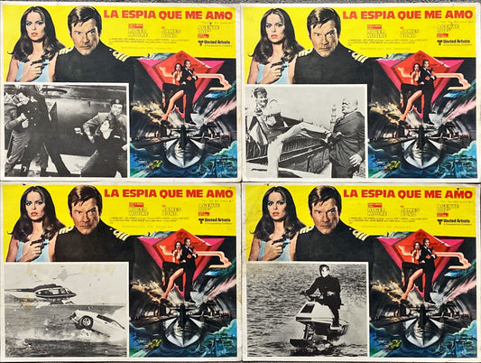 Spy Who loved me (1977) 4x Lobby Cards - James Bond
