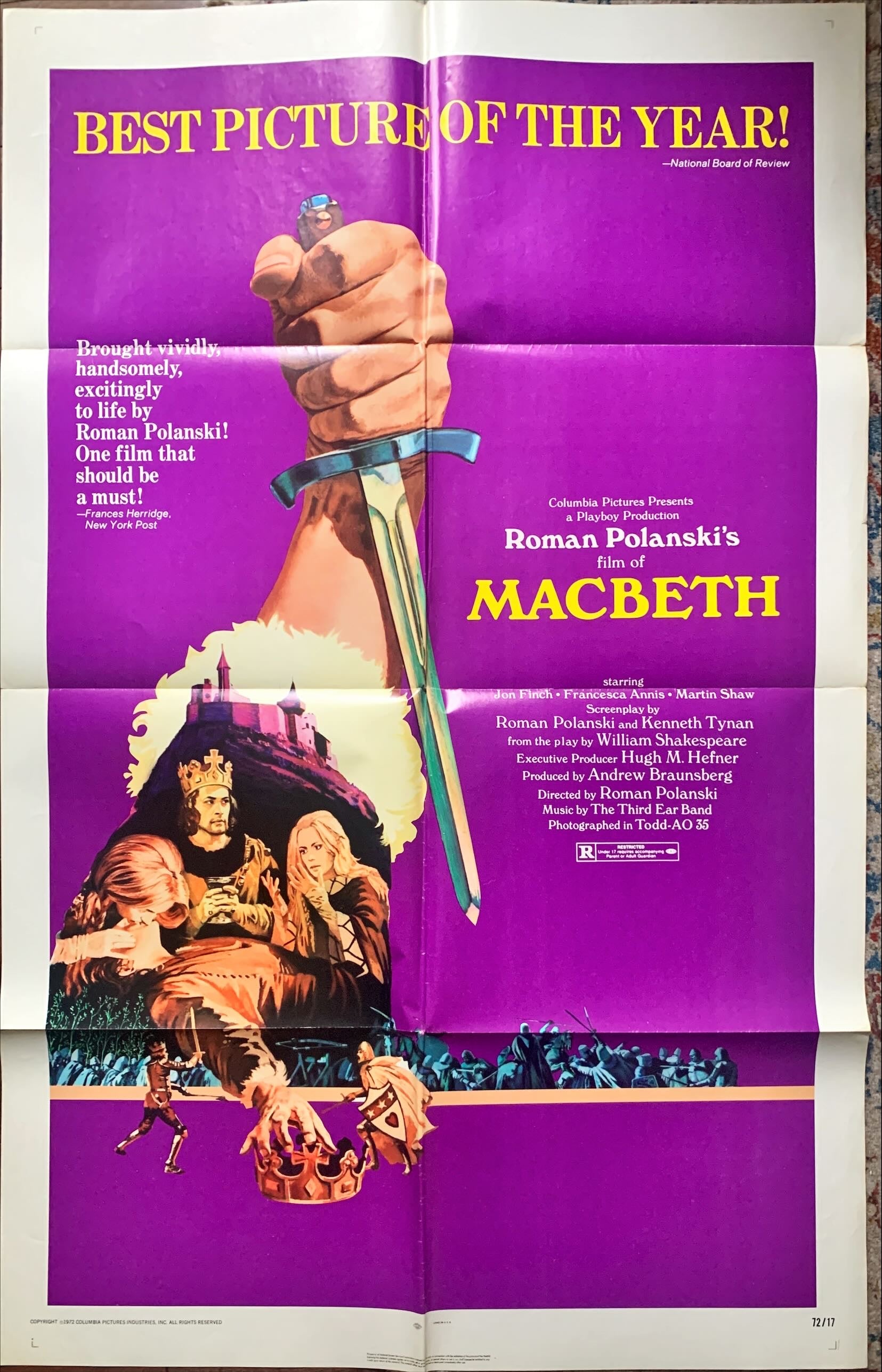 Macbeth (1972) One Sheet Movie Poster