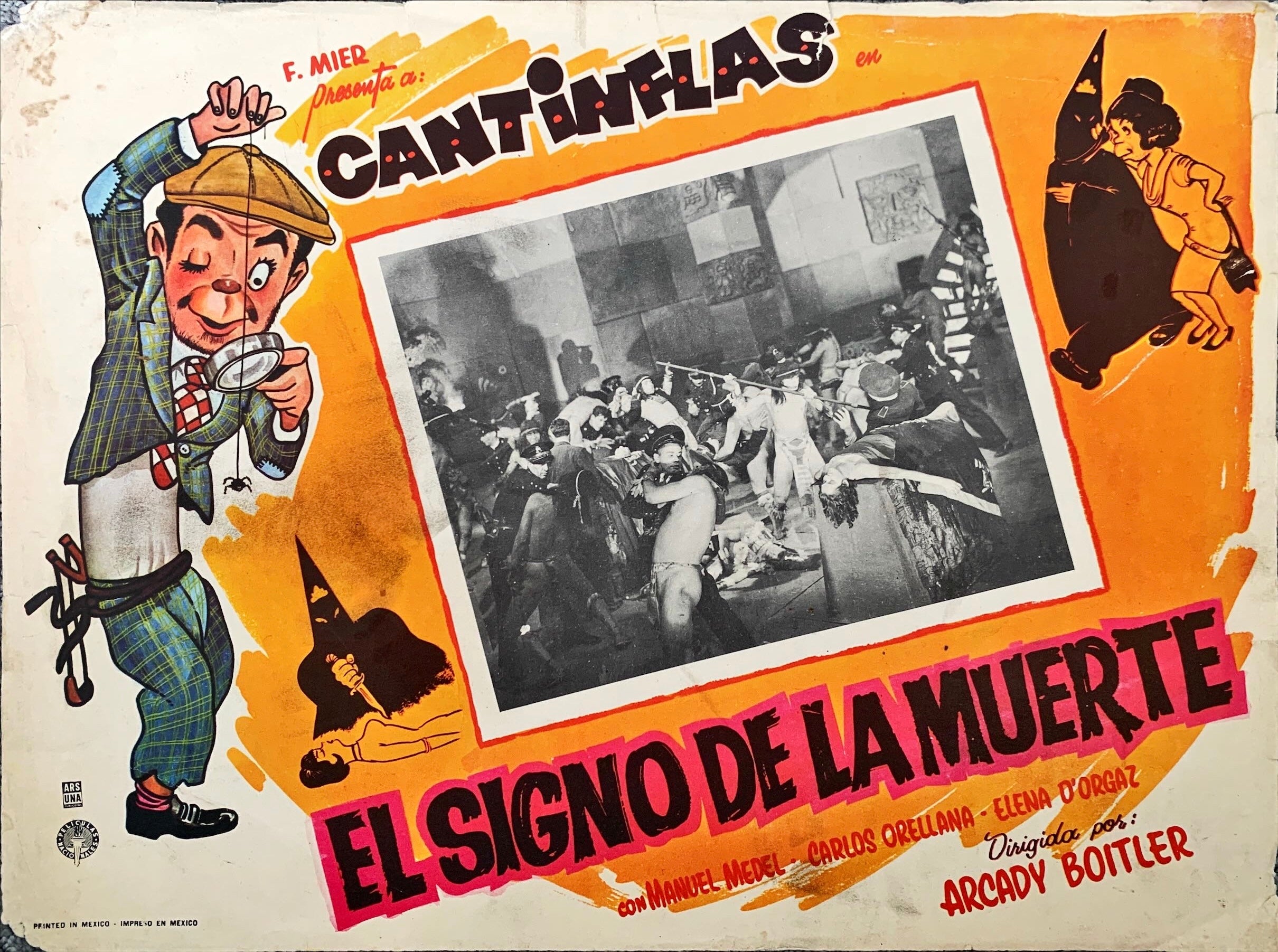 Cantinflas el signo de la muerte Mexican lobby card