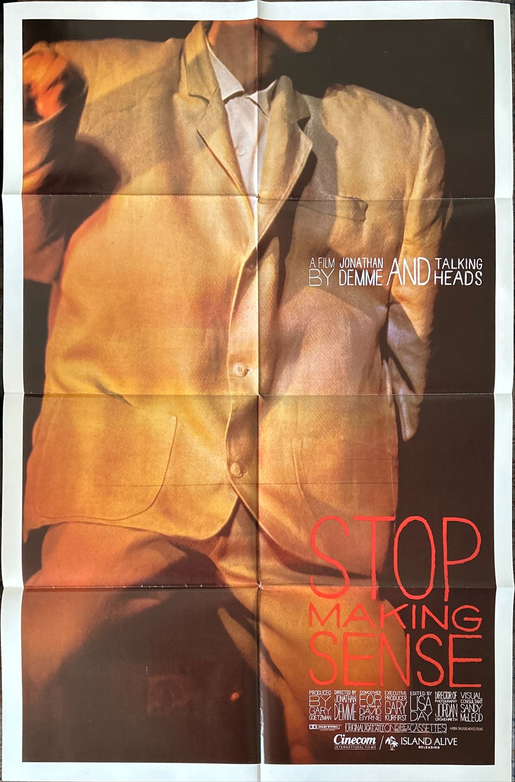 Stop Making Sense (1984) One Sheet Movie Poster