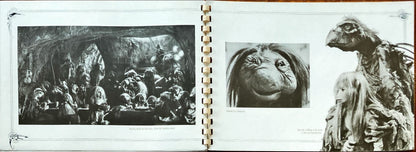 #A-67B DARK CRYSTAL spiral-bound promo book 1982 Jim Henson & Frank Oz, die-cut embossed cover, rare