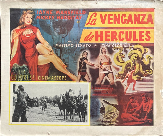 Gli amori di Ercole (1960) Vintage Mexican Lobby Card, Jayne Mansfield