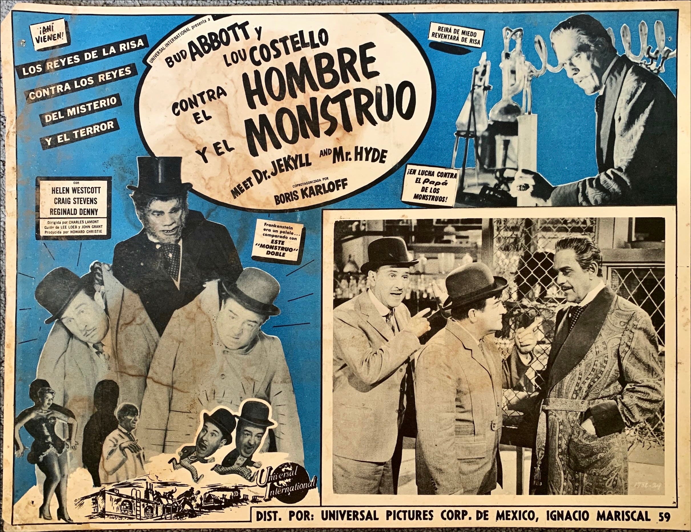 (314) Abbott & Costello meet Dr. Jekyll and Mr. Hyde Mexican lobby card