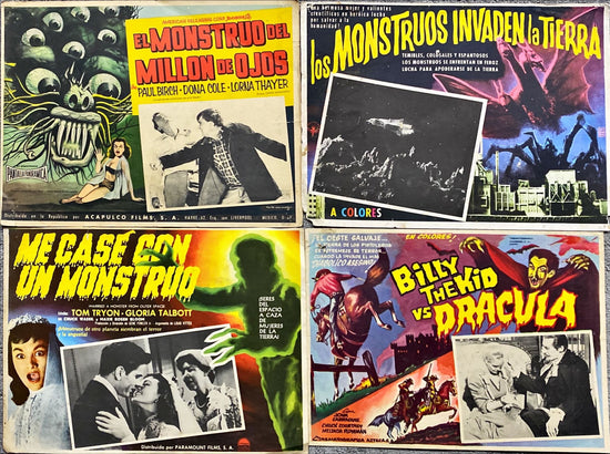 Monster/Horror Mexican 4x Lobby Cards Bundle (1950&