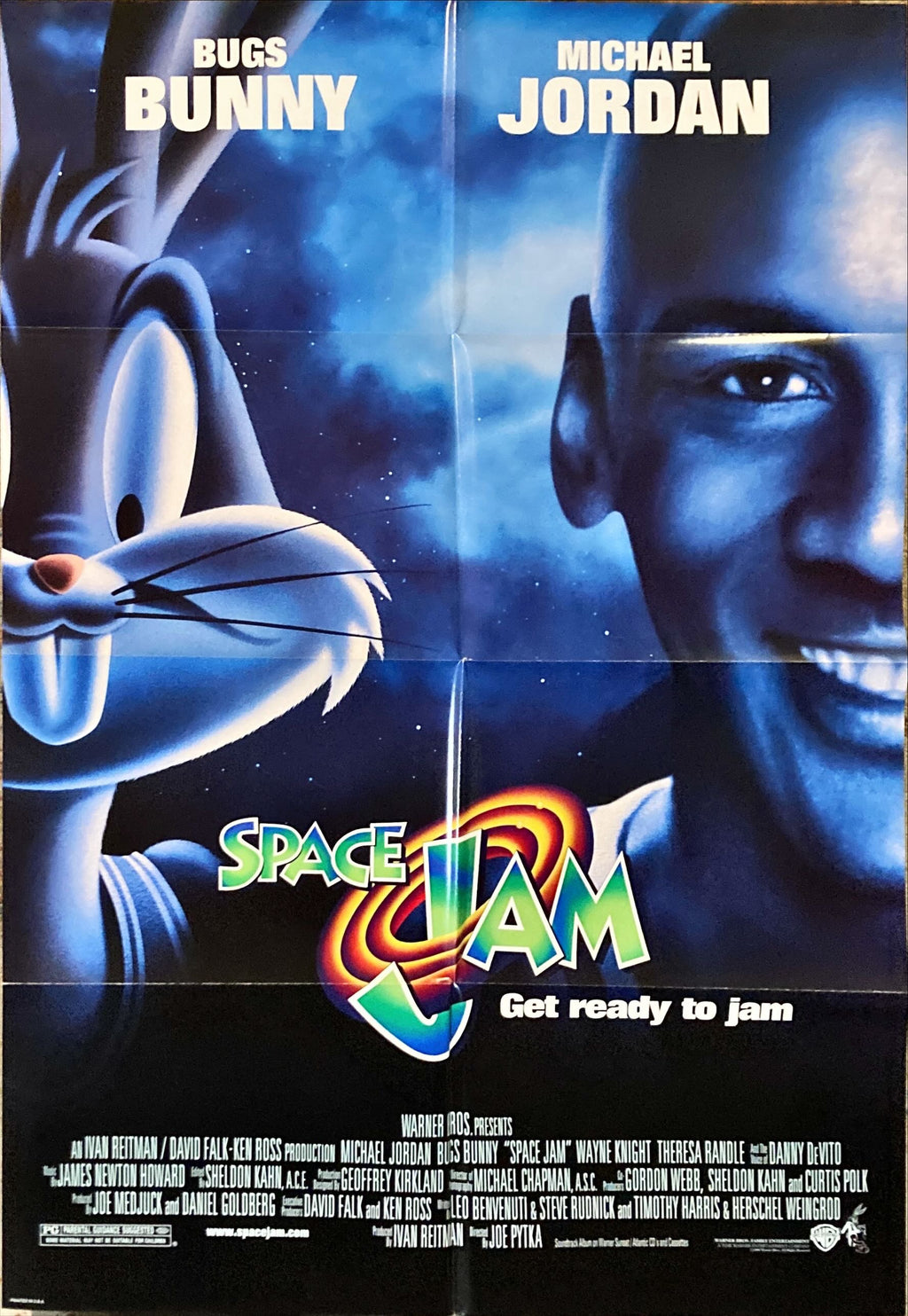 Space Jam, int'l 1sh 1996 dark style Michael Jordan & Bugs Bunny