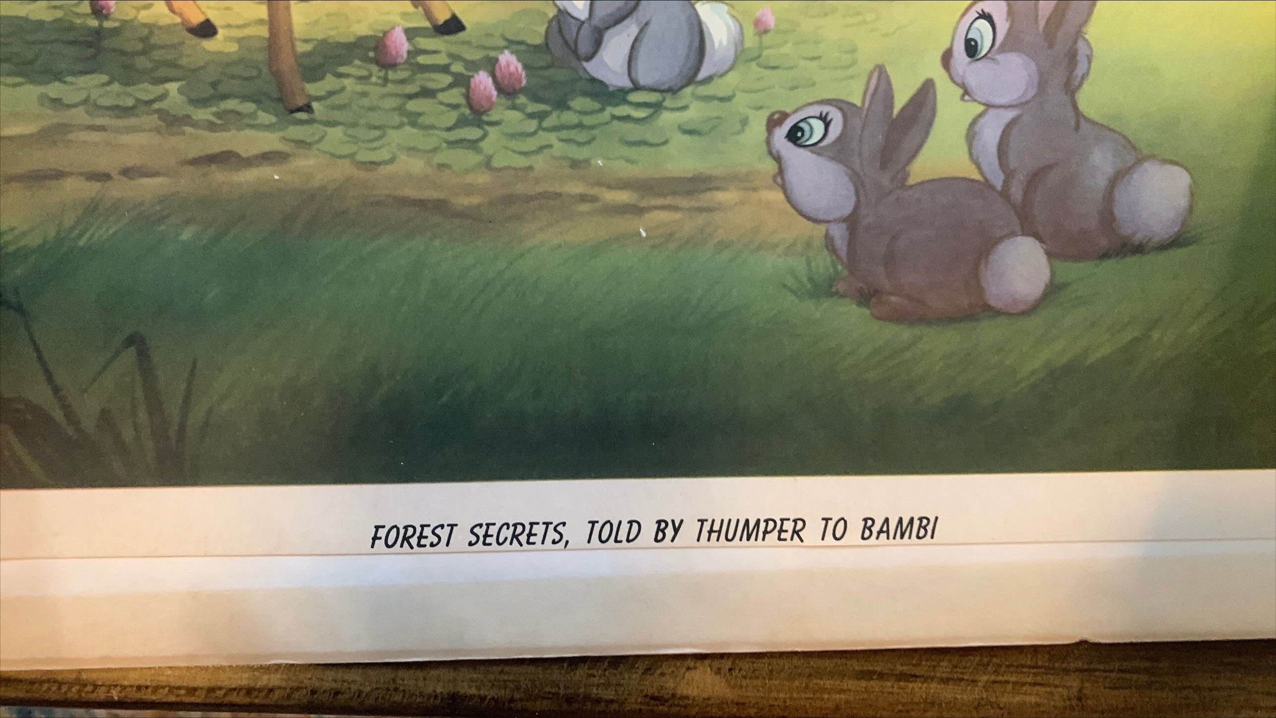 Bambi & Thumper Forest Secrets - Disney (1947) Official Lithograph