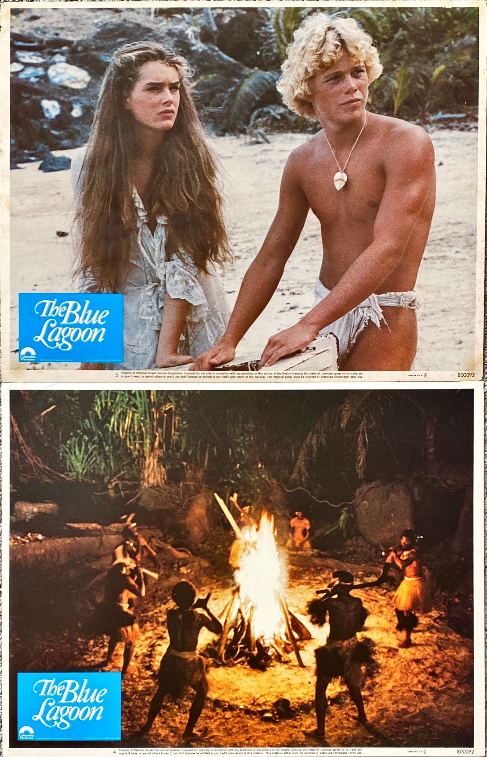 #1159 BLUE LAGOON 4x Lobby Cards 1980 - Brooke Shields - PosterCollectors.xyz