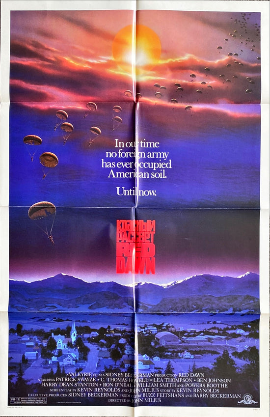 1190. RED DAWN 1sh 1984 Patrick Swayze, C. Thomas Howell, Charlie Sheen, Jennifer Grey, Milius!