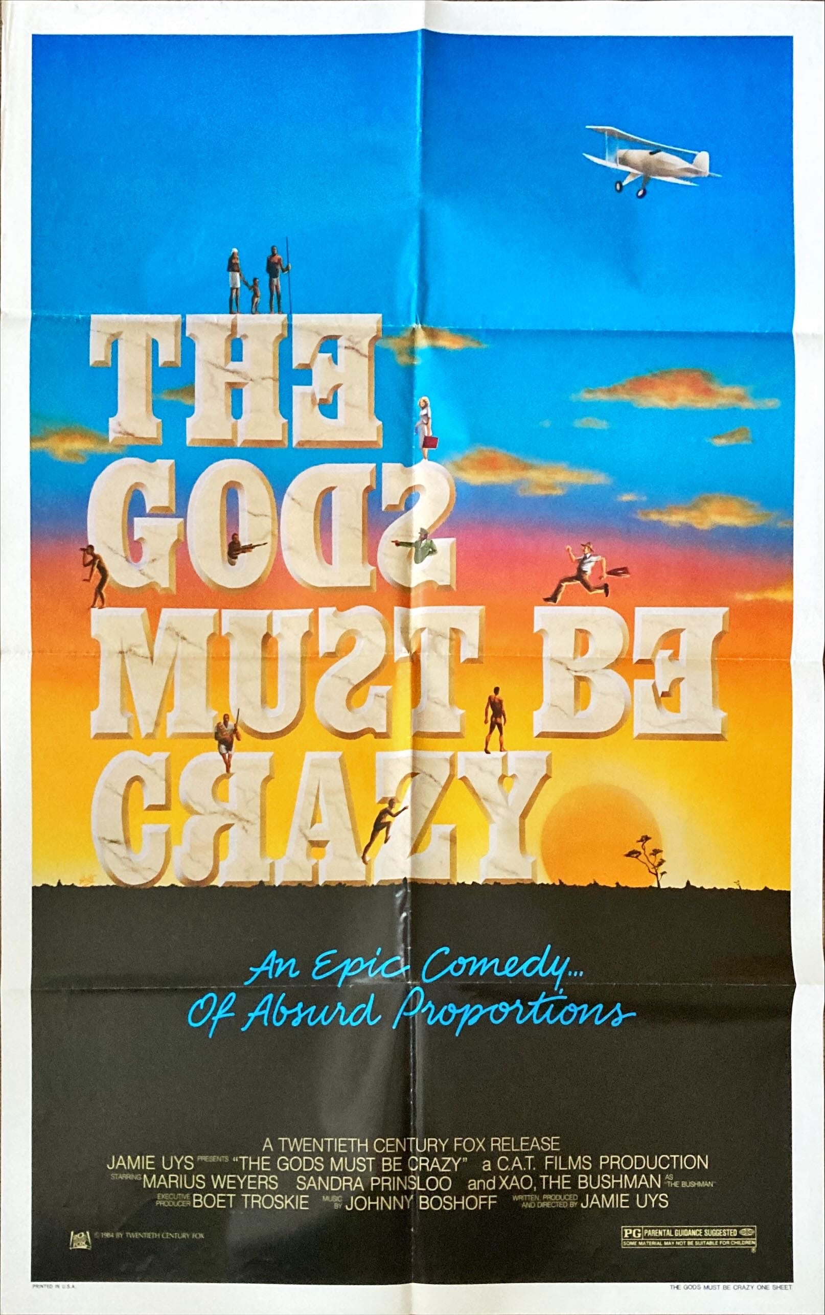 Gods Must Be Crazy (1984) One Sheet Movie Poster