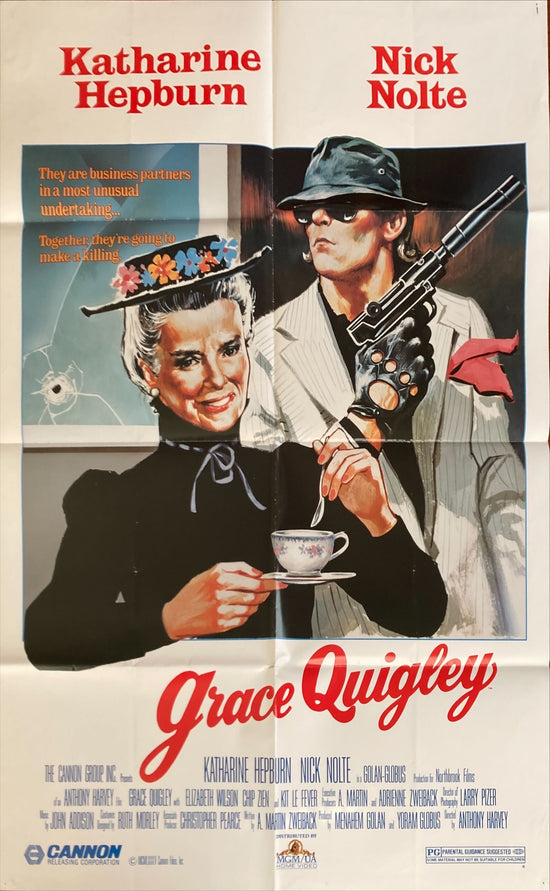 Grace Quigley (1985) Original Movie Poster, Katherine Hepburn & Nick Nolte