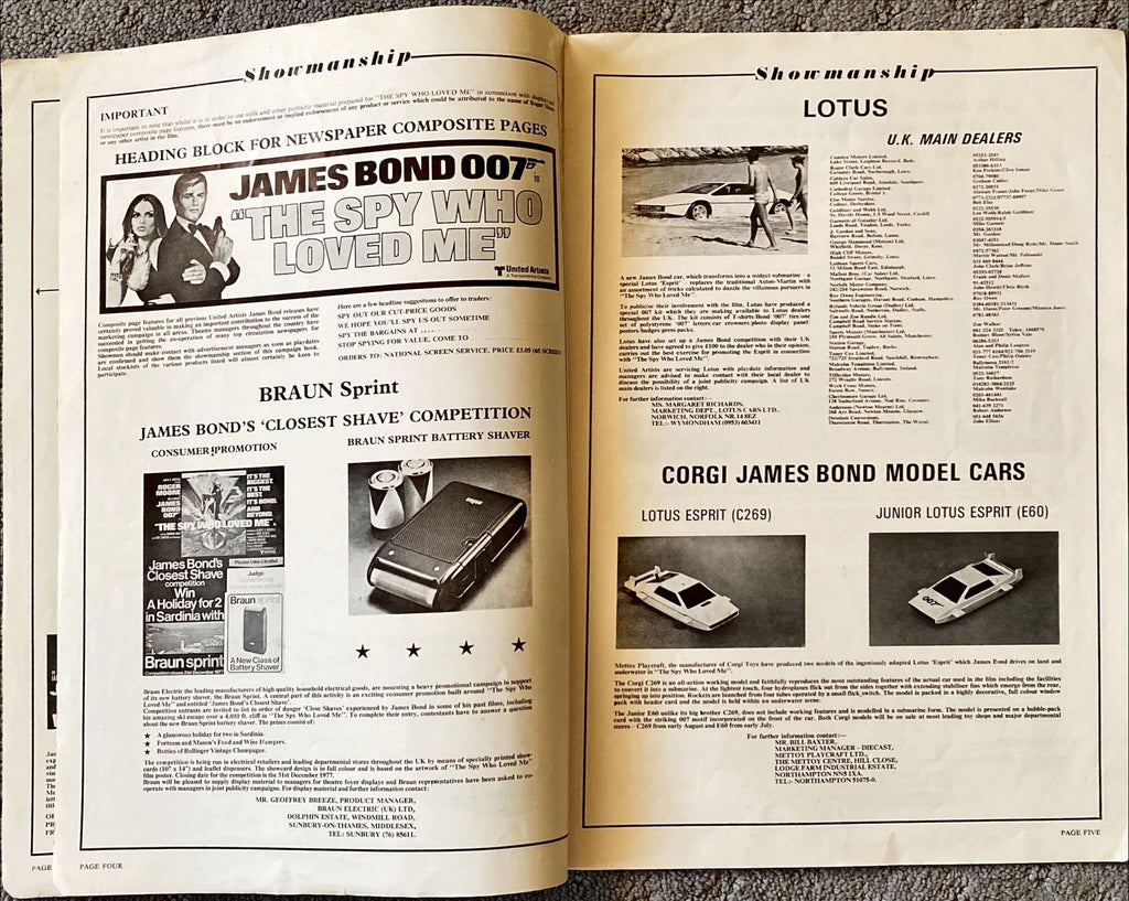 #1157 SPY WHO LOVED ME pressbook 1977