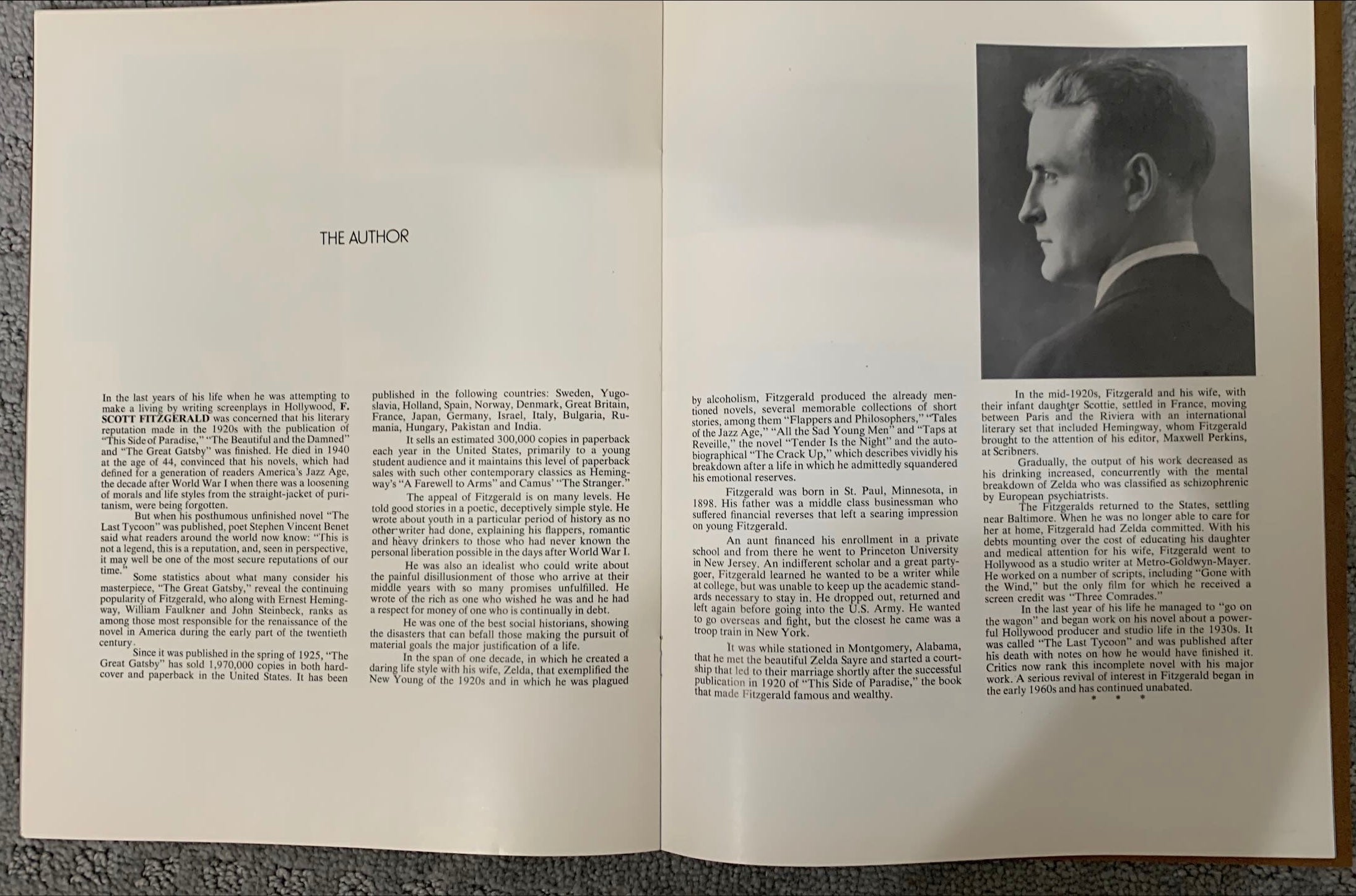 The Great Gatsby, Robert Redford original souvenir books