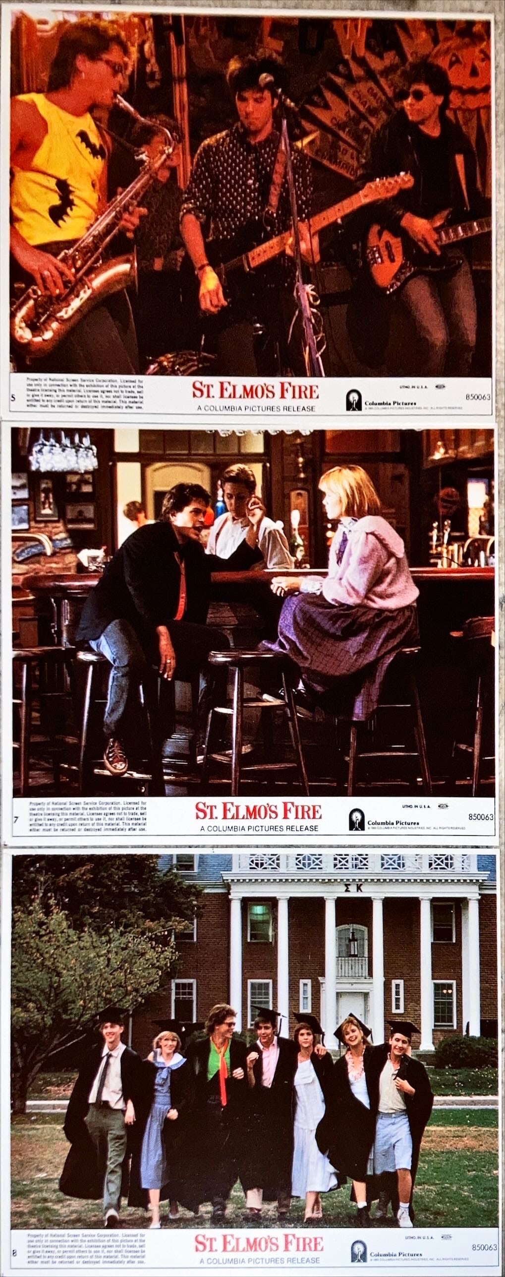 St. Elmos Fire (1985) 7x Lobby Cards