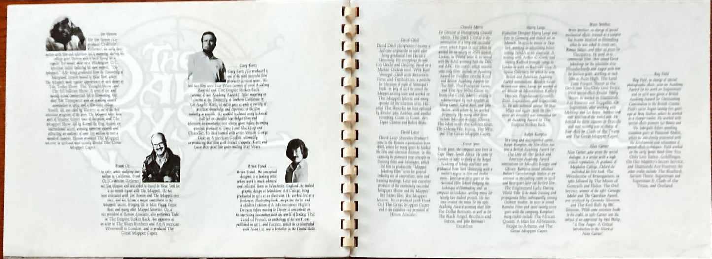 #A-67B DARK CRYSTAL spiral-bound promo book 1982 Jim Henson & Frank Oz, die-cut embossed cover, rare