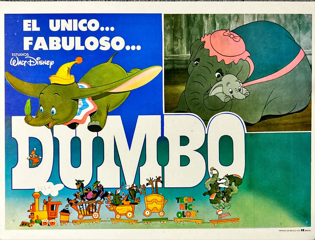 Dumbo Vintage Mexican Lobby card set, Disney animated classic