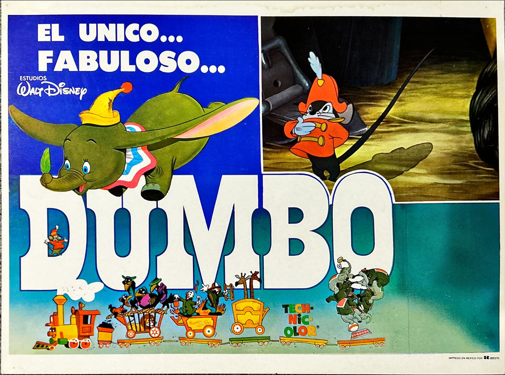 Dumbo Vintage Mexican Lobby card set, Disney animated classic
