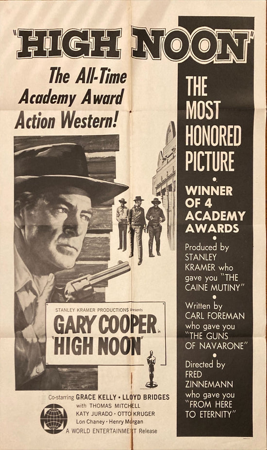 High Noon (R1966) art of cowboy Gary Cooper, Fred Zinnemann classic