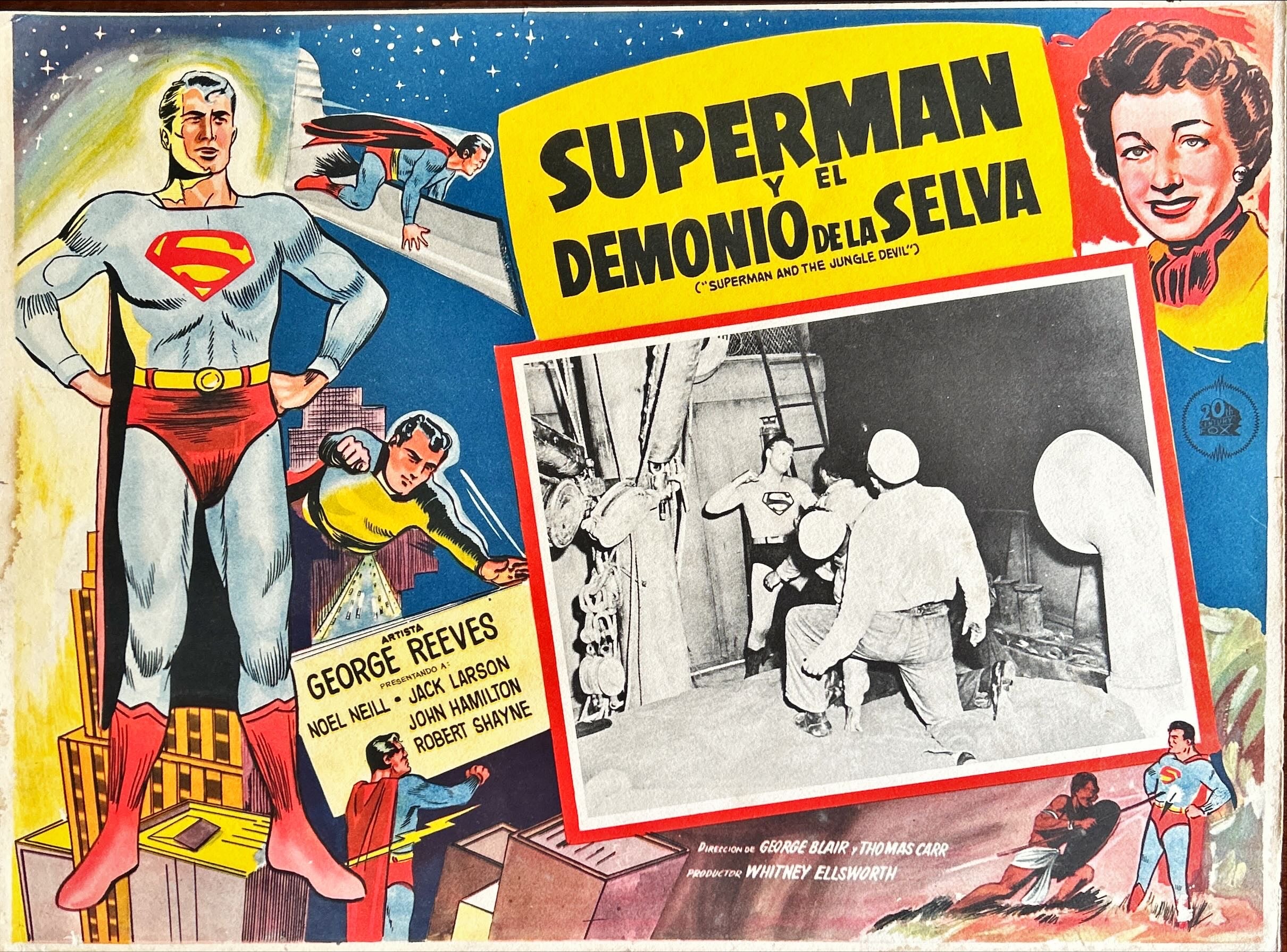 Superman & The Jungle Devil (1954) Lobby Cards - MX - R'62