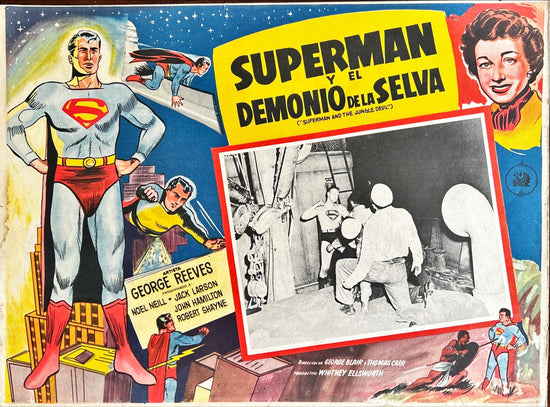 Superman & The Jungle Devil (1954) Lobby Cards - MX - R&