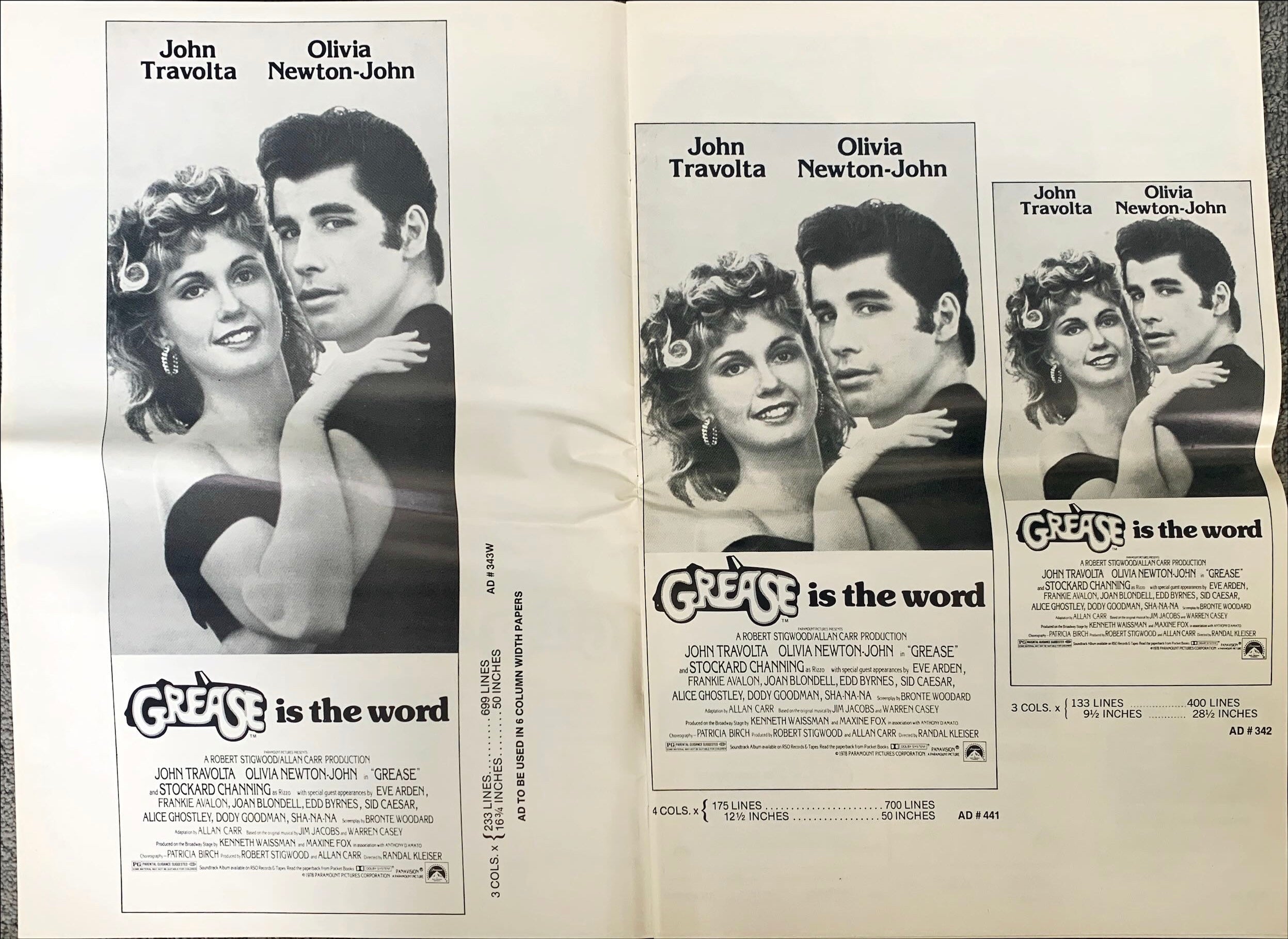 Grease (1987), Pressbook, John Travolta